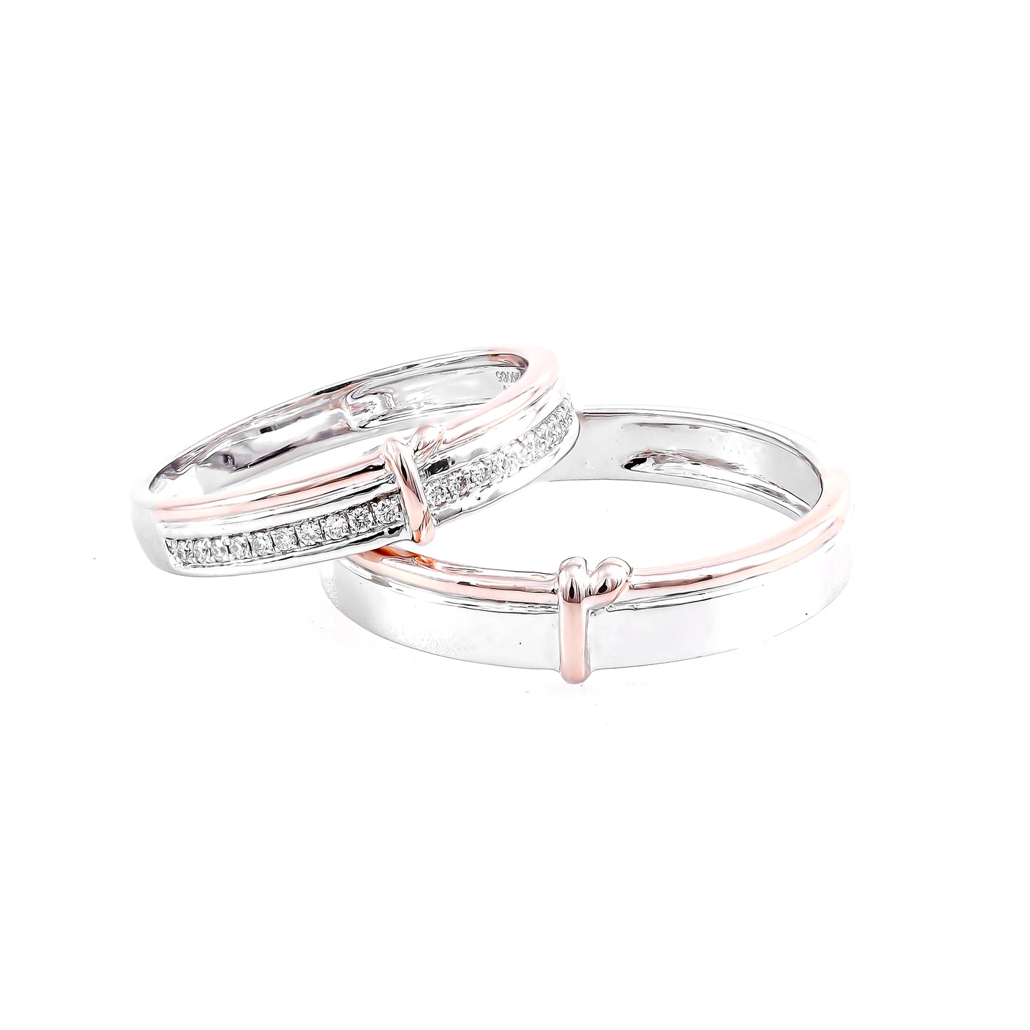 Ring set D: rose knot ring in mix color gold