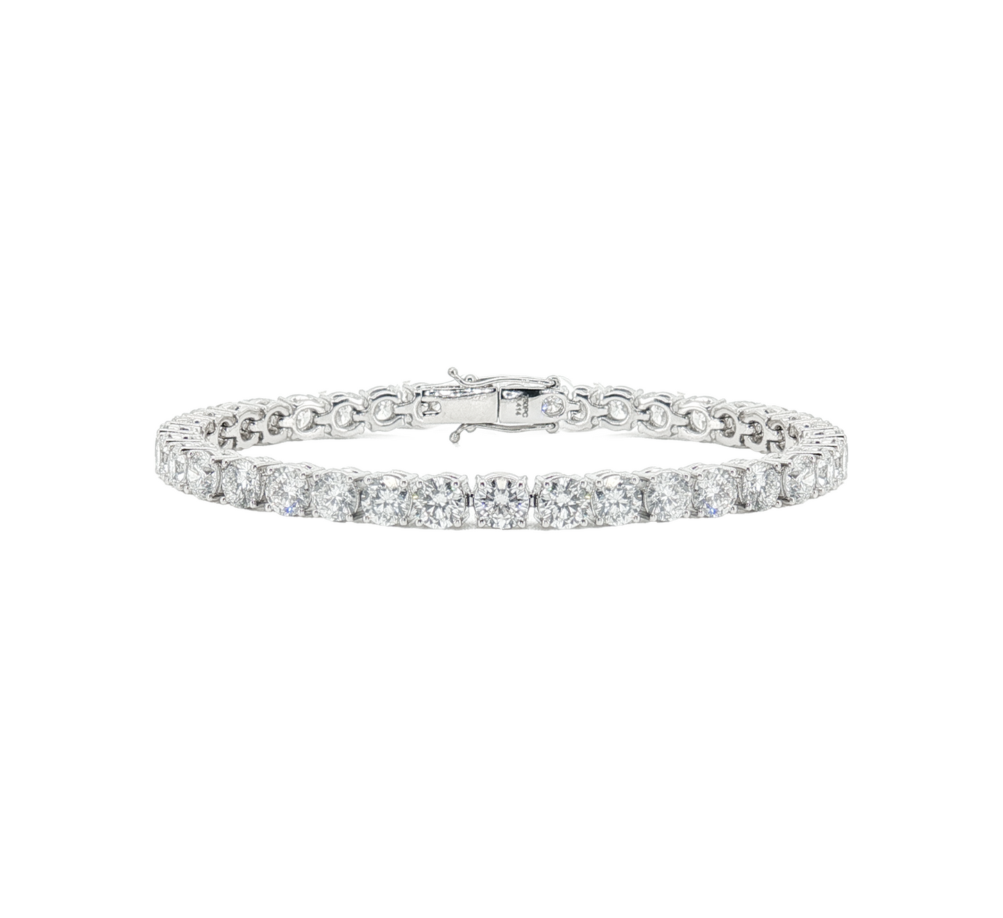 Classic tennis bracelet 4mm (0.25ct each) in white gold