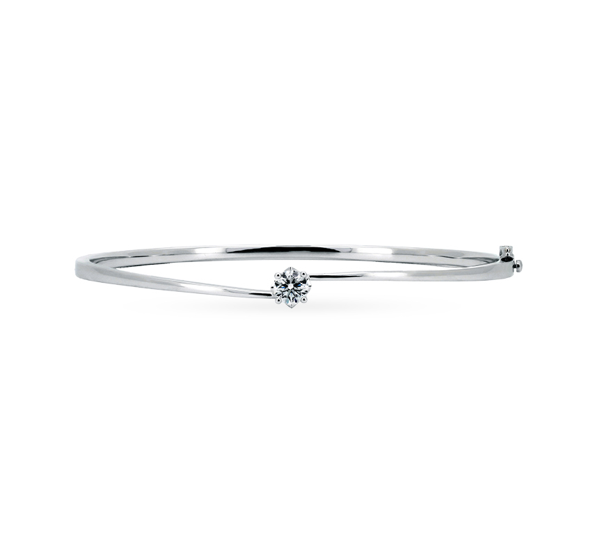 Safari bangle 0.4ct in white gold