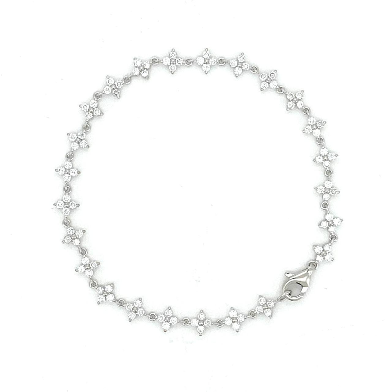 Starry night bracelet in white gold