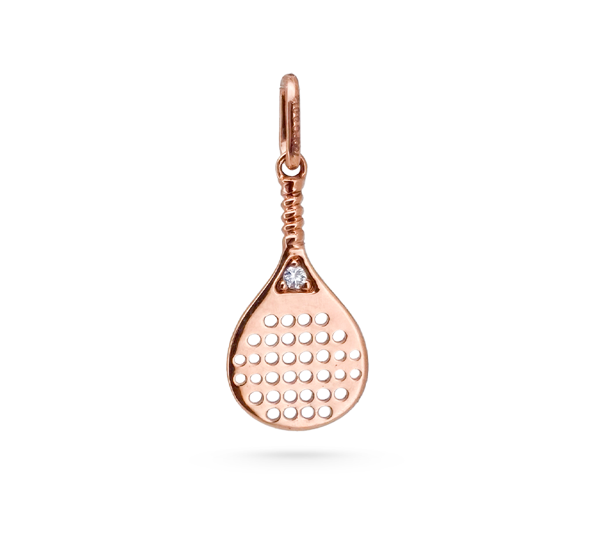 Padel charm series racket in rose gold