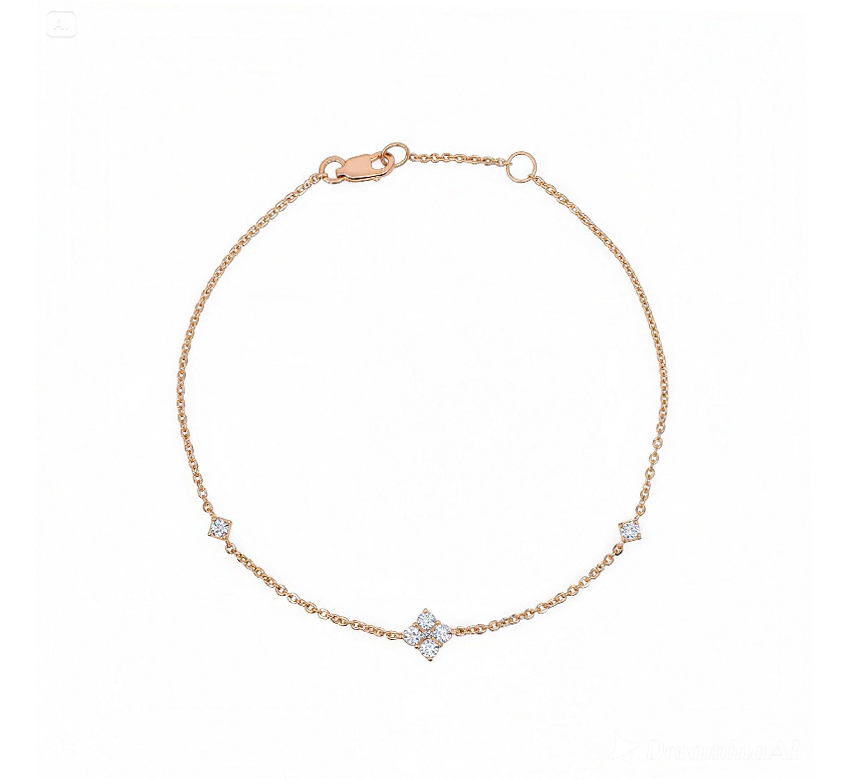 Mozaic series set B bracelet in rose gold