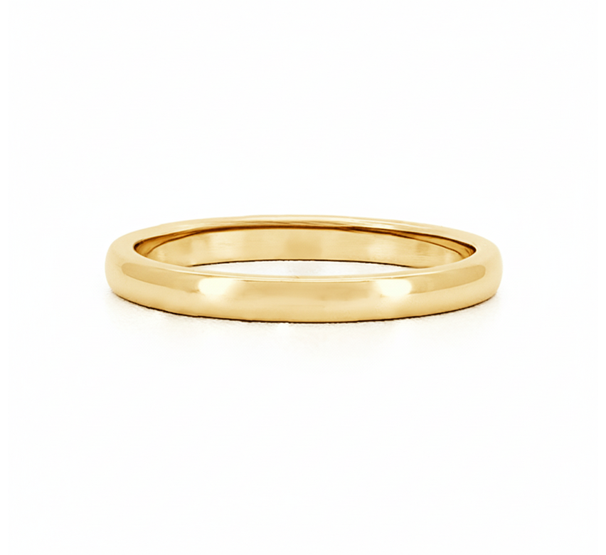 Classic plain ring 2.5mm in gold