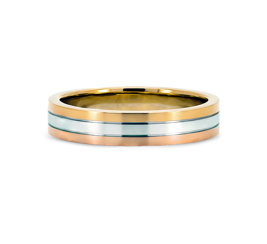 3 layer ring 3.5mm in mix gold