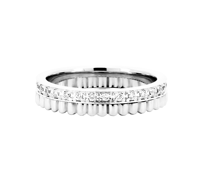 2 stack in white gold