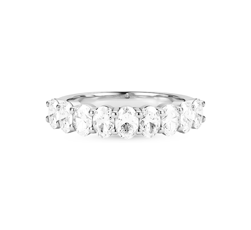 Oval half eternity 6mm