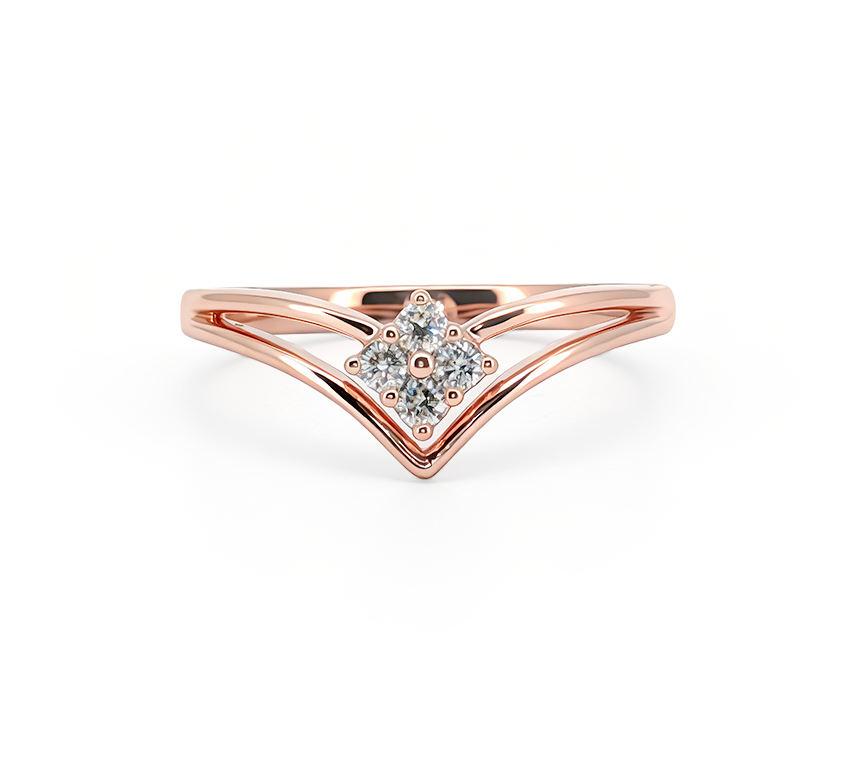 Flower series D in rose gold