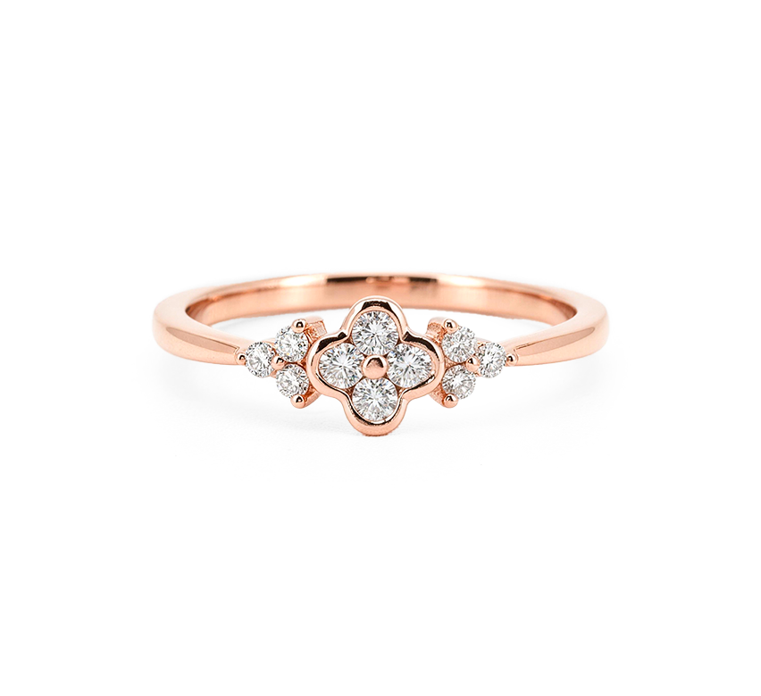 Flower series E in rose gold