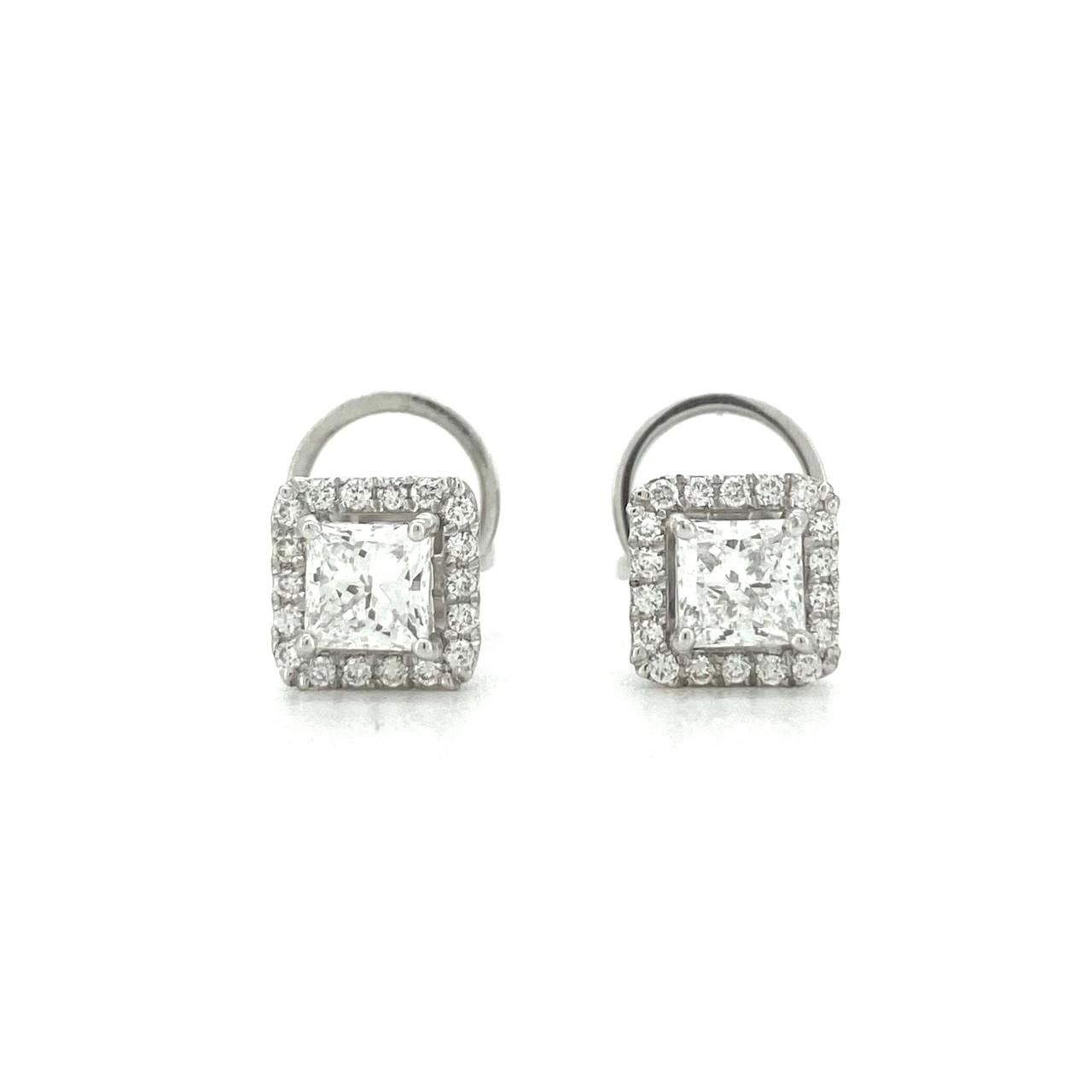 Spirit halo earrings PR in white gold