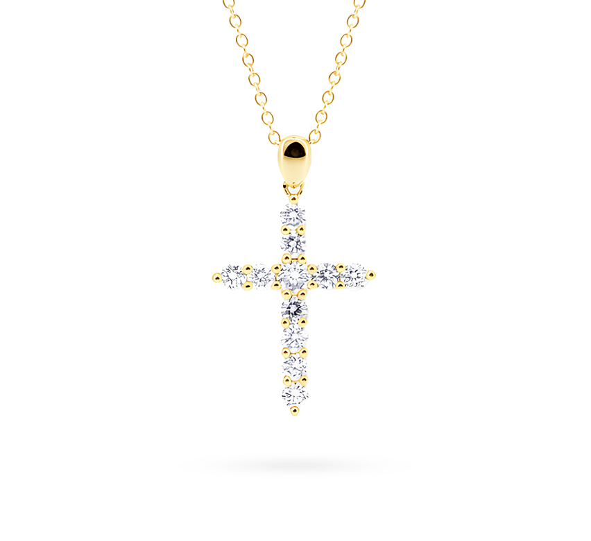 Cross necklace in Gold