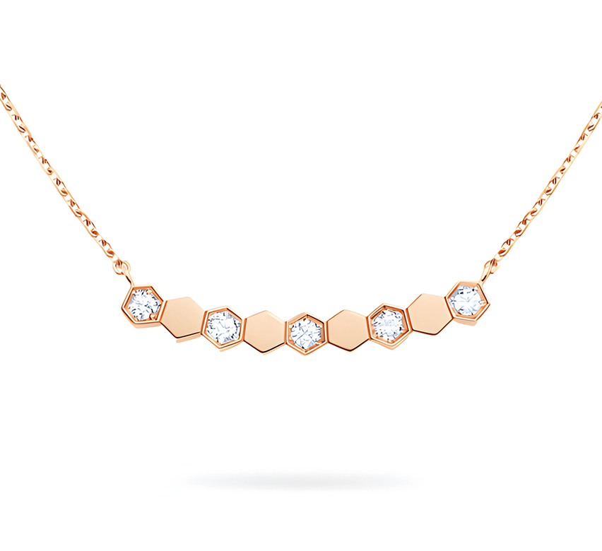 Bee hive line in rose gold