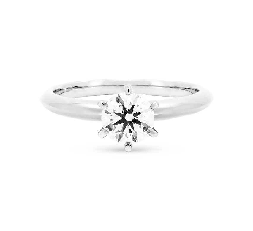 Classic 6 prong ring RD 2.08 D VVS2 IGI in white gold