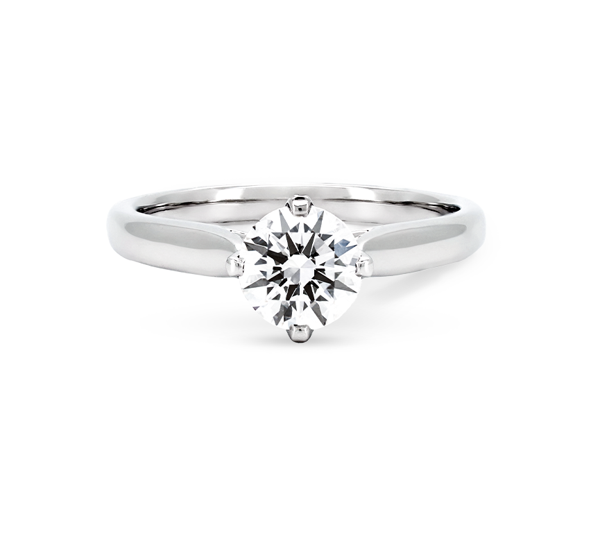 North south tulip ring RD 0.71 D VS1 IGI in white gold