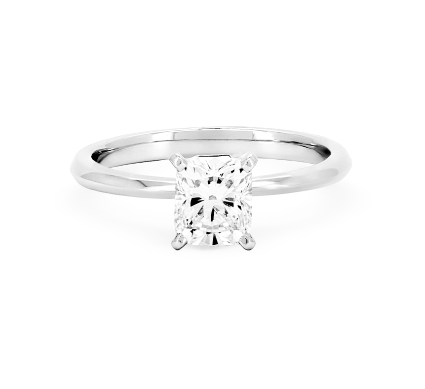 Classic 4 prong ring CU 0.86 E VVS2 IGI in white gold