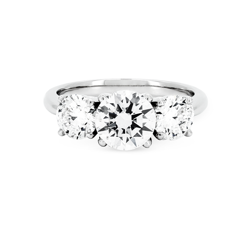 Classic trilogy ring RD 1.31 E VVS2 IGI in white gold