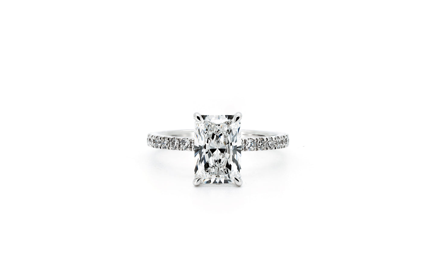 Classic pave ring RA 2.10 D VVS2 IGI in white gold