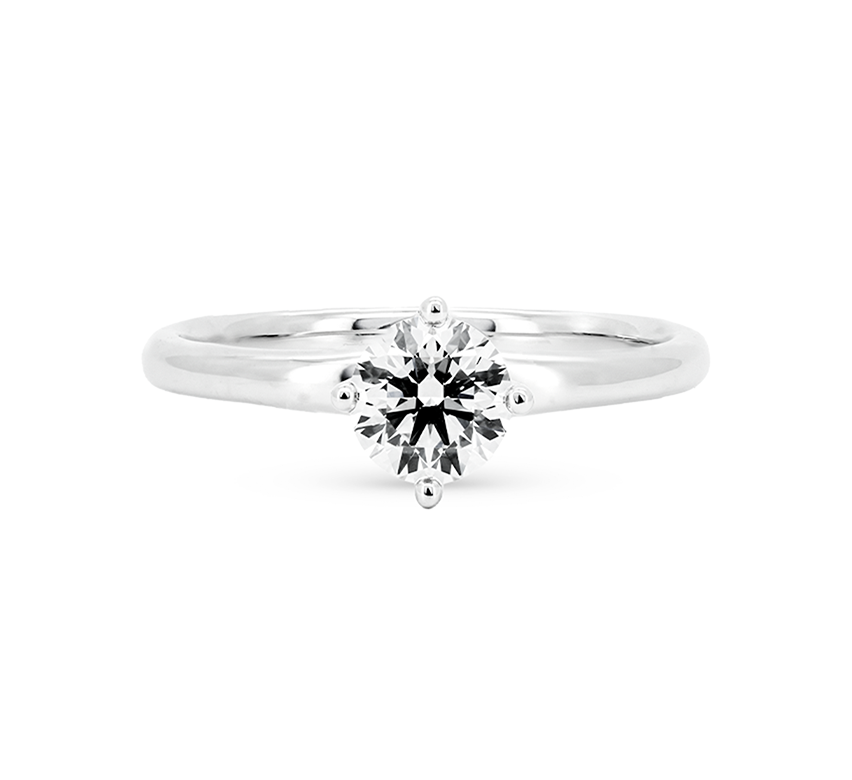 Simple north south RD 1 D VVS2 IGI in white gold