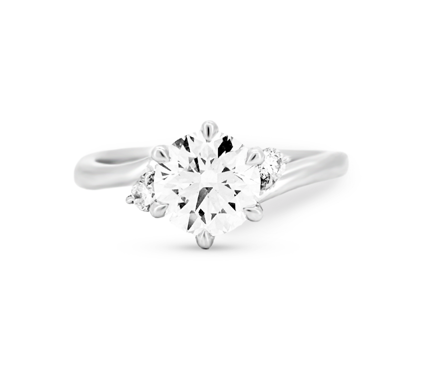 Safari twist trilogy RD 1.2 D VVS2 IGI in white gold