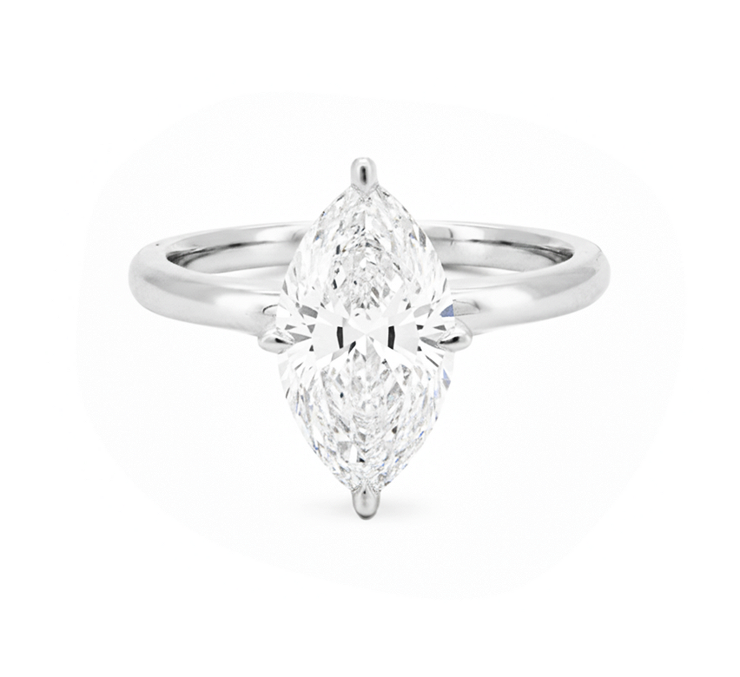 Classic high setting ring MA 1.1 D VVS2 IGI in white gold
