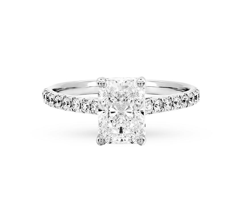Classic pave ring RA 2.89 D VVS2 IGI in white gold