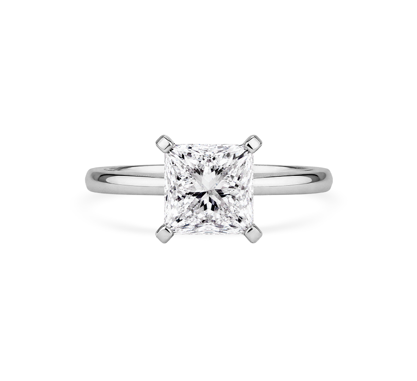 Classic high setting ring PR 1.08 D VVS2 in white gold