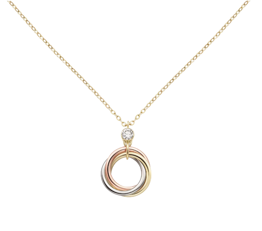 Detached Spiral mix pendant in mix color