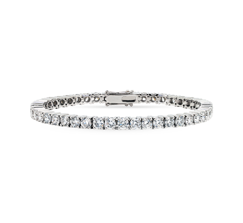 Classic tennis bracelet 3.8mm (0.2ct each) in white gold