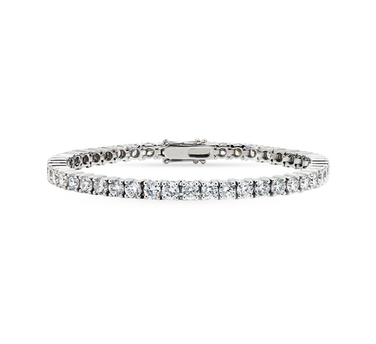 Classic tennis bracelet 3.8mm (0.2ct each) in white gold