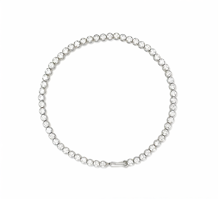 Round tennis bracelet 2.3mm (0.05ct each) in white gold