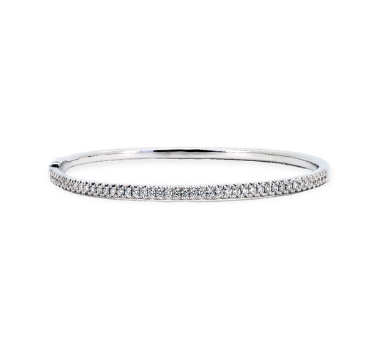 Bangle tennis 2.4mm (0.02ct each) in white gold