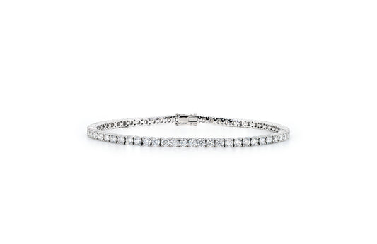 Classic tennis bracelet 2.6mm in white gold