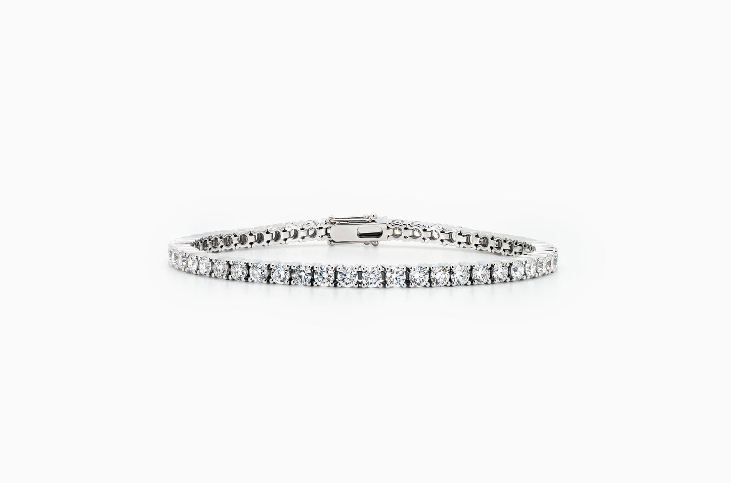 Classic tennis bracelet 3.2mm in white gold