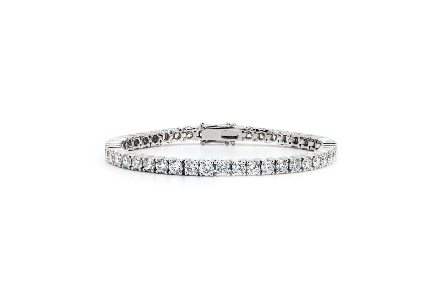 Classic tennis bracelet 3.4mm in white gold