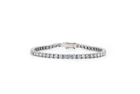 Classic tennis bracelet 3mm in white gold