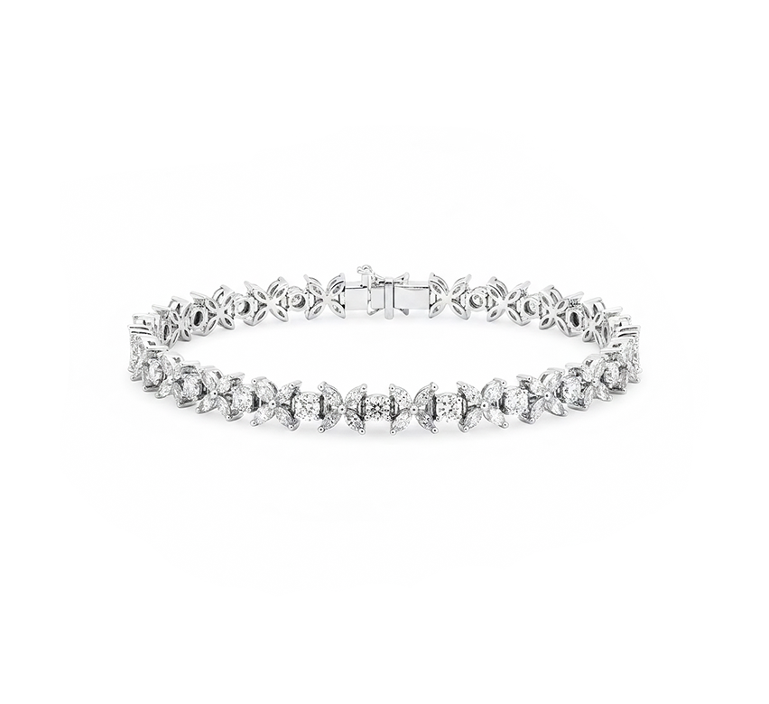 Daphne tennis bracelet in white gold