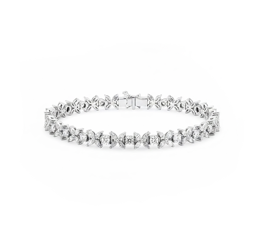 Daphne tennis bracelet in white gold