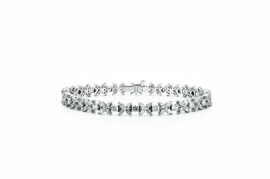 Daphne tennis bracelet in white gold