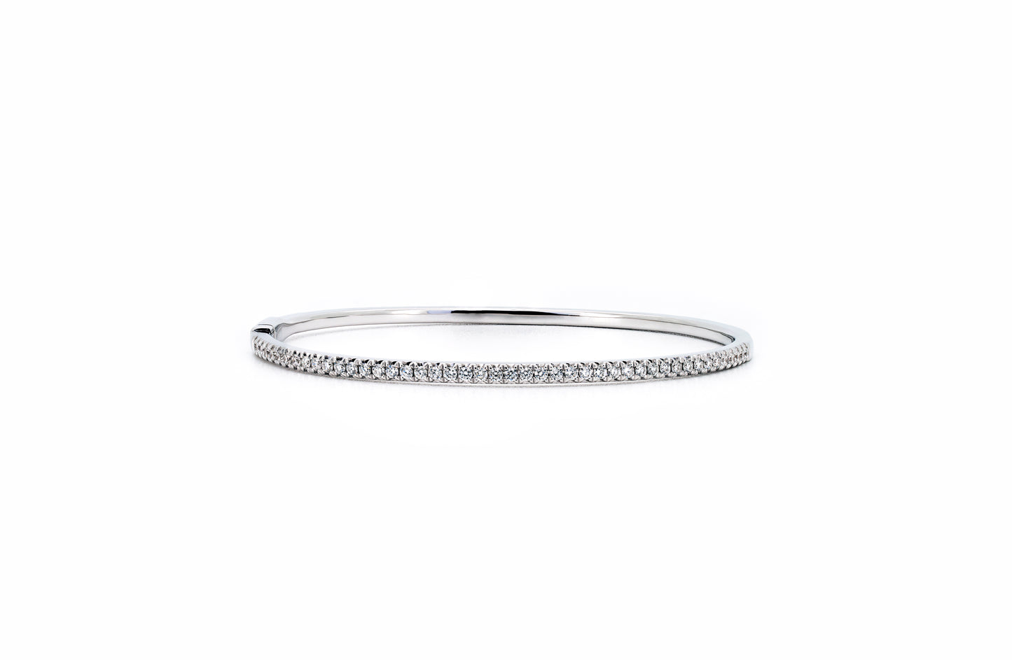 Bangle tennis 2.4mm in white gold