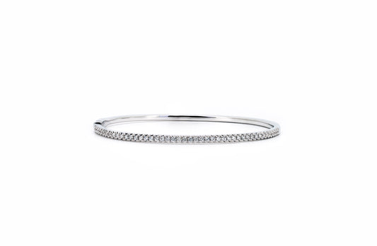 Bangle tennis 2.4mm in white gold