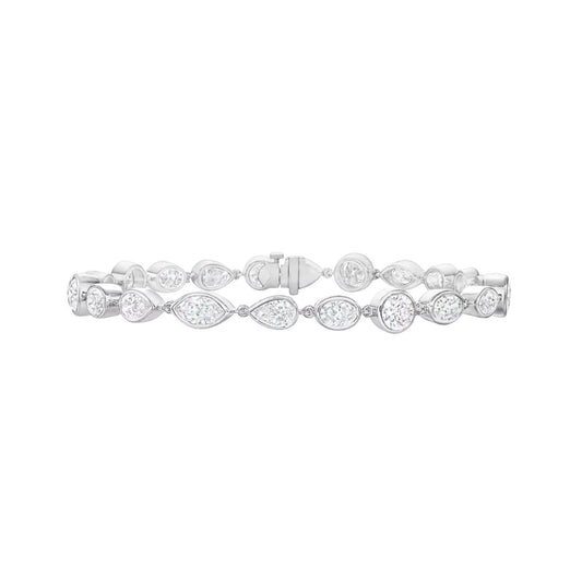 3in1 bezel bracelet in white gold