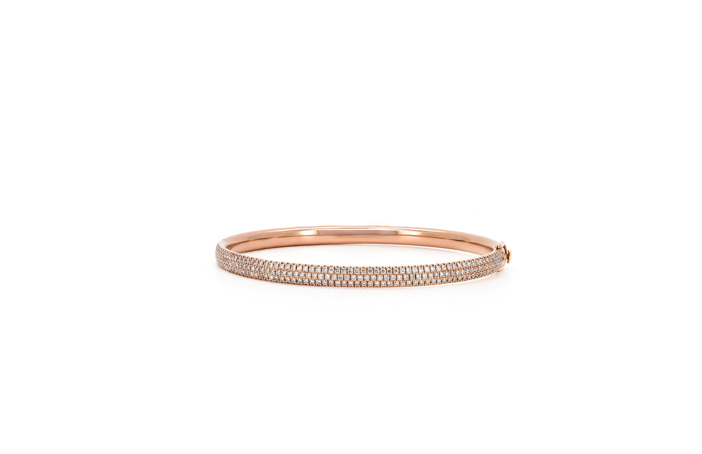 Three row bangle in rose gold