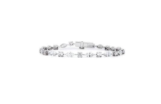 2in1 tennis bracelet in white gold