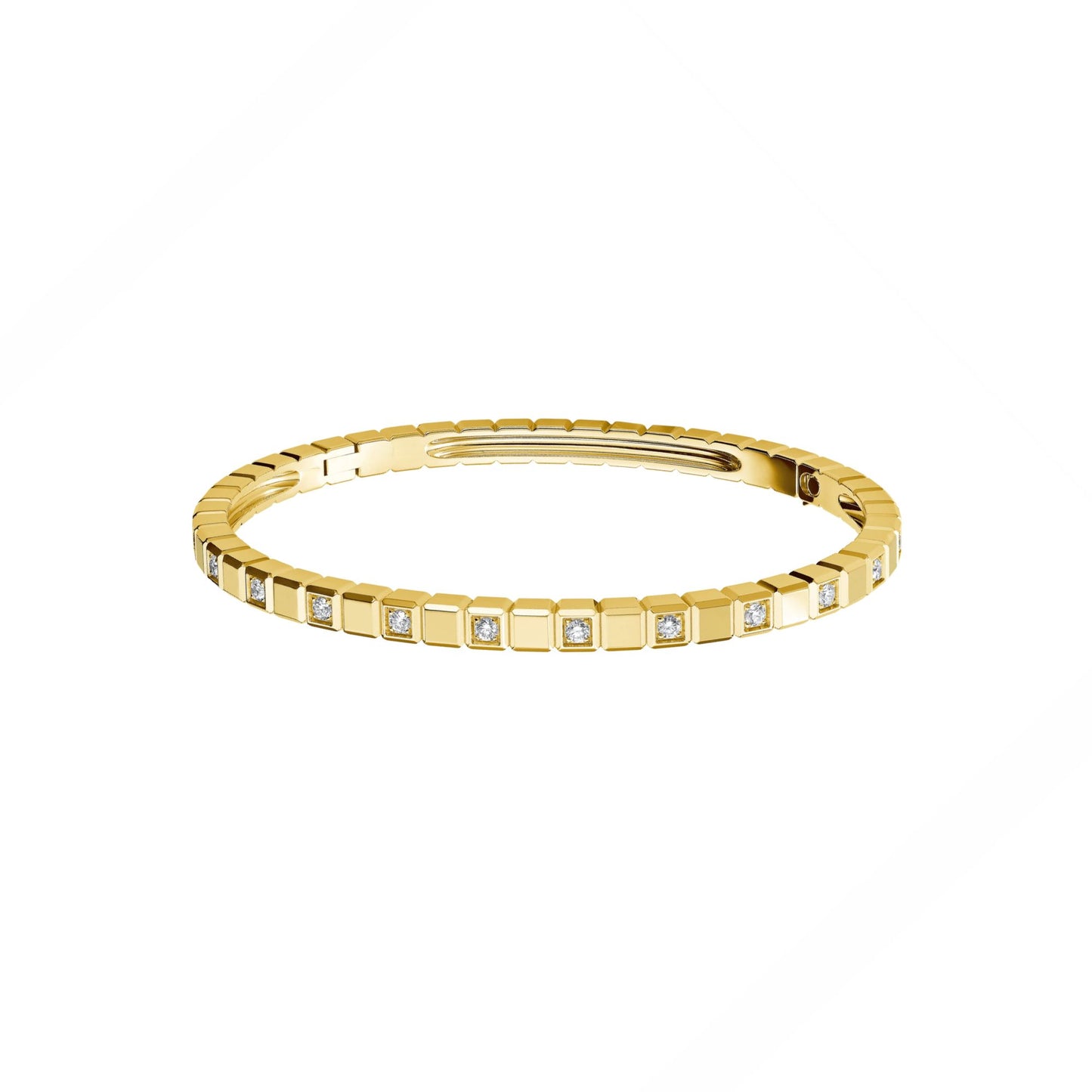 Cubic bangle in gold