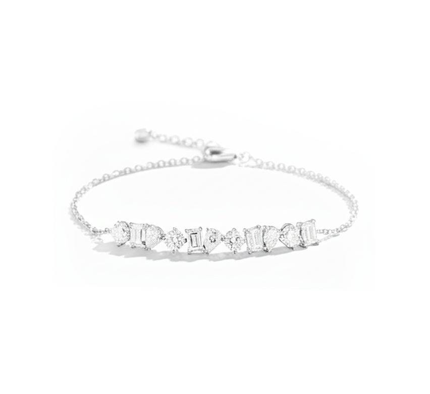 3in1 chain bracelet in white gold