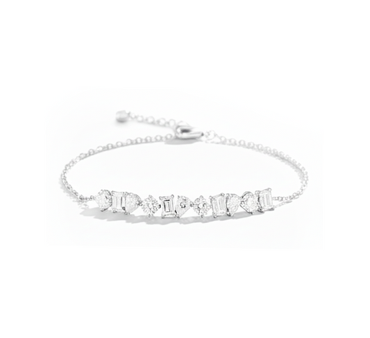 3in1 chain bracelet in white gold
