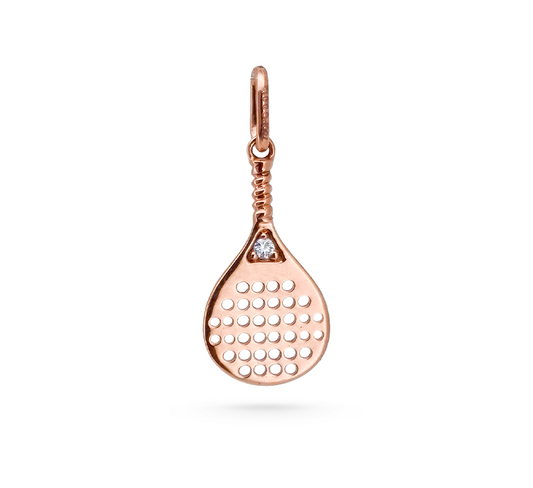 Padel charm series racket in rose gold