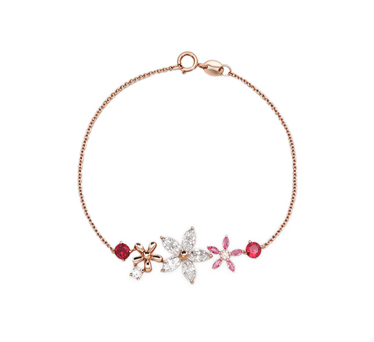 Purple jasmine chain bracelet