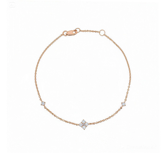 Mozaic series set B bracelet in rose gold