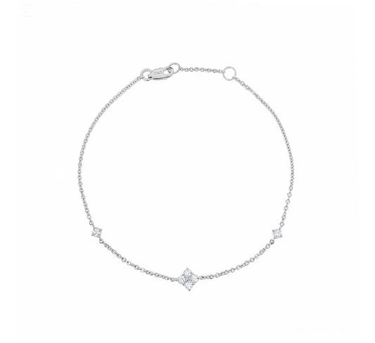 Mozaic series set B bracelet in white gold