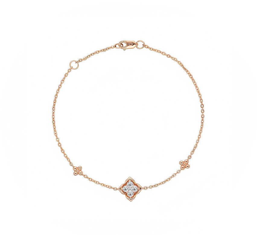 Flower series set A bracelet in rose gold